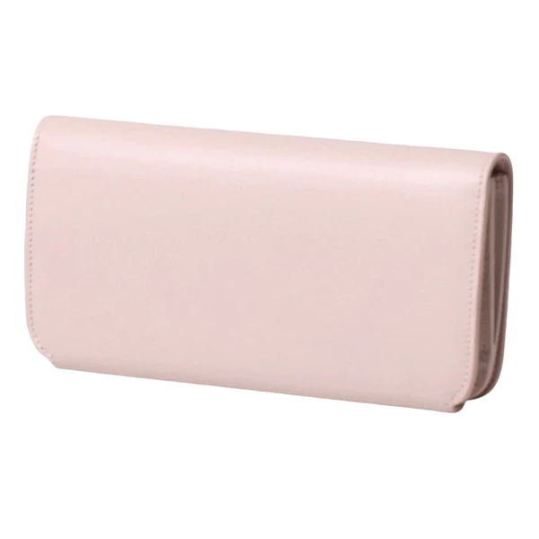 NEW Balenciaga Pink Printed Logo Leather Long Wallet Clutch Bag Card Case — view 3