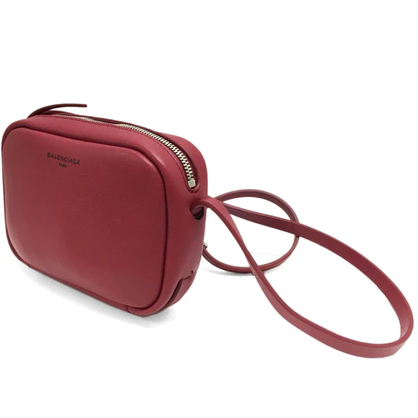 NEW Balenciaga Women's Red Leather XS Everyday Crossbody Shoulder Camera Bag — view 2
