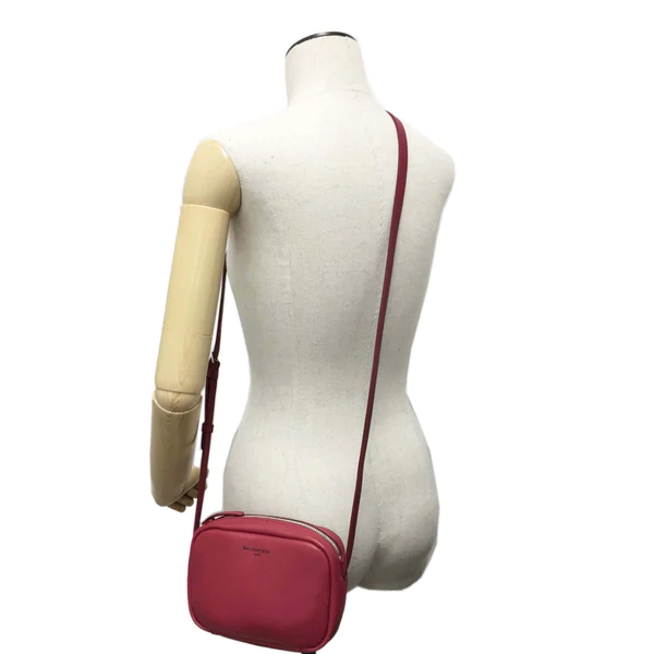NEW Balenciaga Women's Red Leather XS Everyday Crossbody Shoulder Camera Bag — view 4