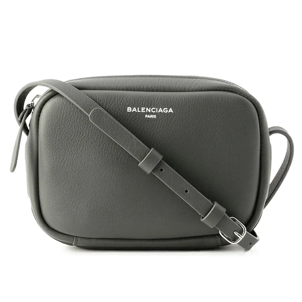 NEW Balenciaga Women's Gray Leather XS Everyday Crossbody Shoulder Camera Bag