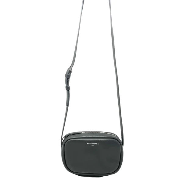 NEW Balenciaga Women's Gray Leather XS Everyday Crossbody Shoulder Camera Bag — view 3