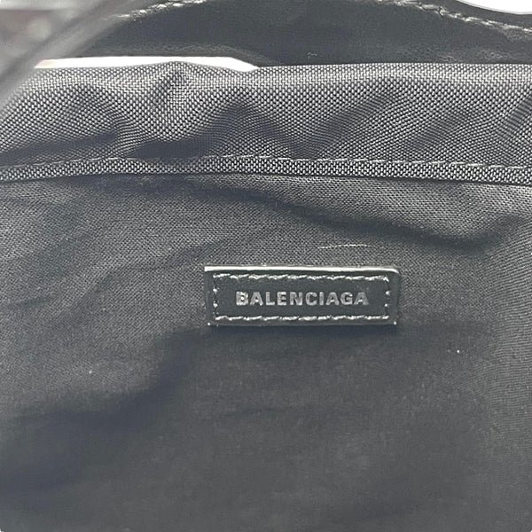 NEW Balenciaga Black Small Neo Basket Embossed Logo Leather Handbag Satchel Crossbody Bag — view 4