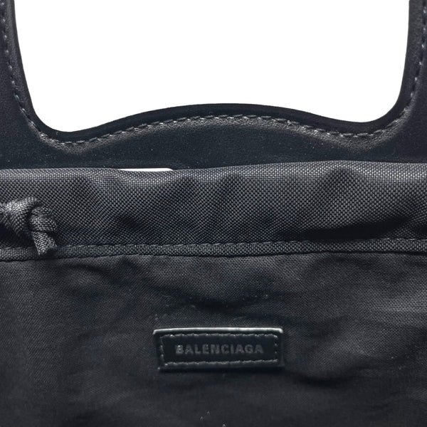 NEW Balenciaga Metallic Silver Small Neo Basket Embossed Logo Leather Handbag Satchel Crossbody Bag — view 5