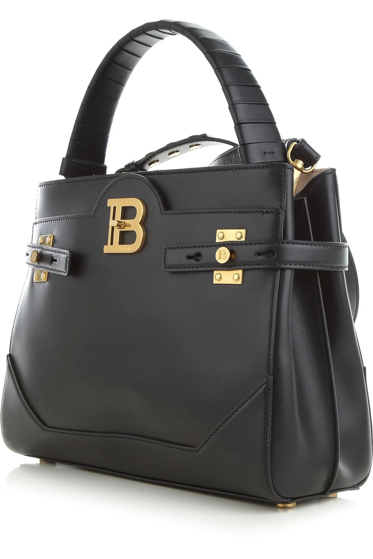 Balmain Tote Bag on Sale, Black, Leather — view 4
