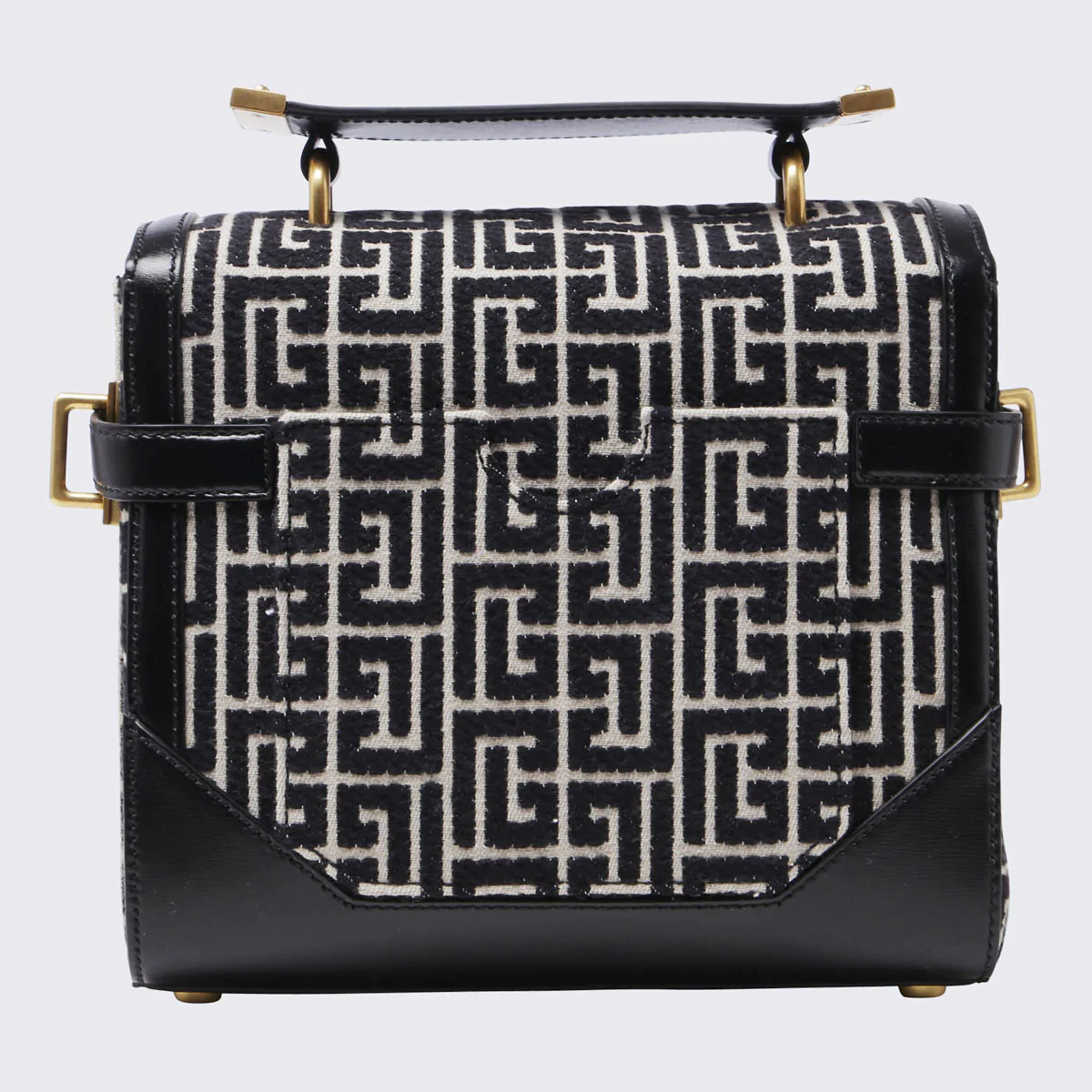 Balmain Black Leather B-Buzz Shoulder Bag — view 2