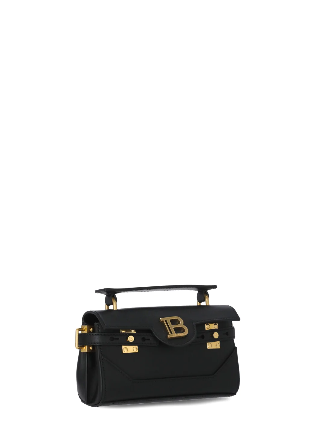 Black Balmain leather hand bag for woman — view 2