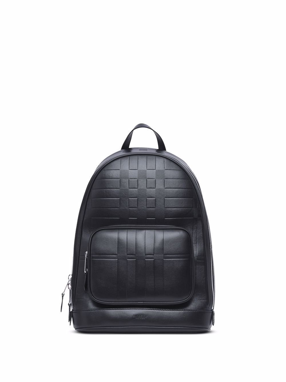 Burberry embossed-check leather backpack