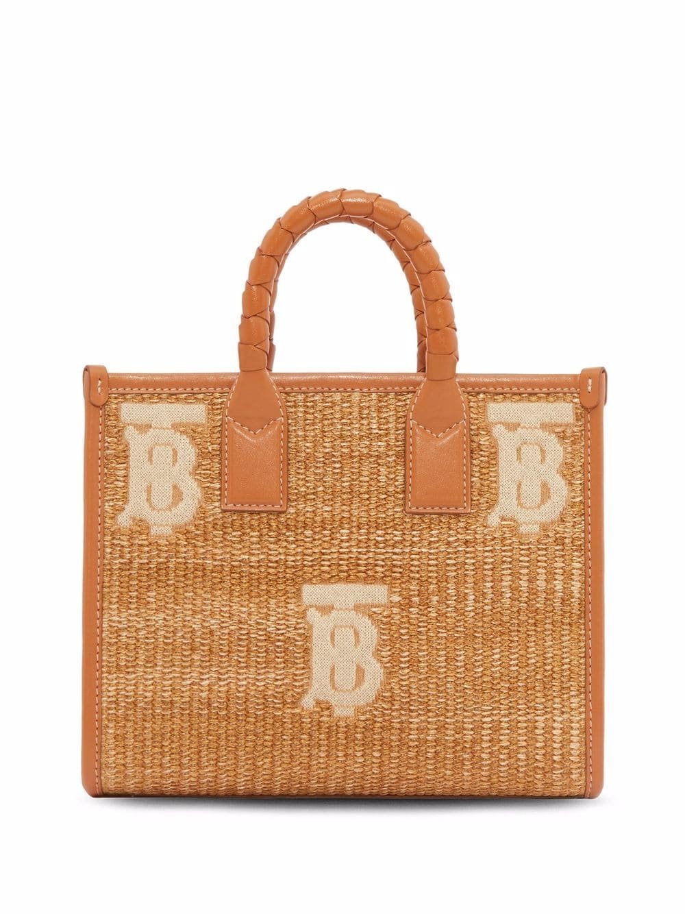 Burberry mini raffia Freya tote bag