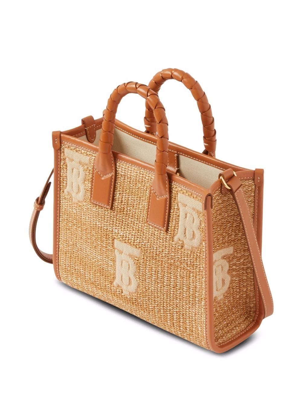 Burberry mini raffia Freya tote bag — view 3