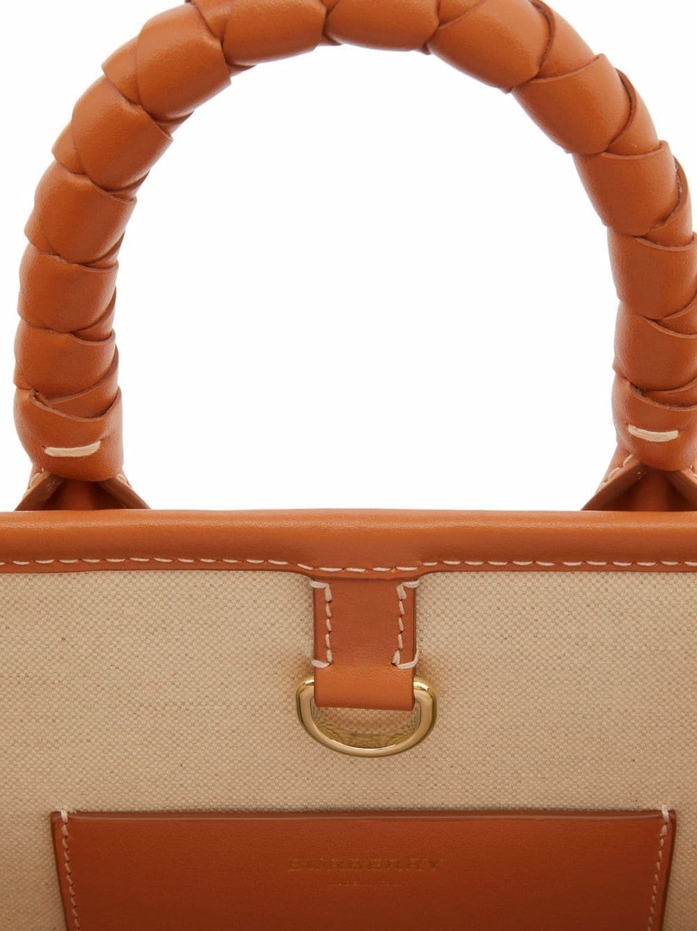 Burberry mini raffia Freya tote bag — view 4