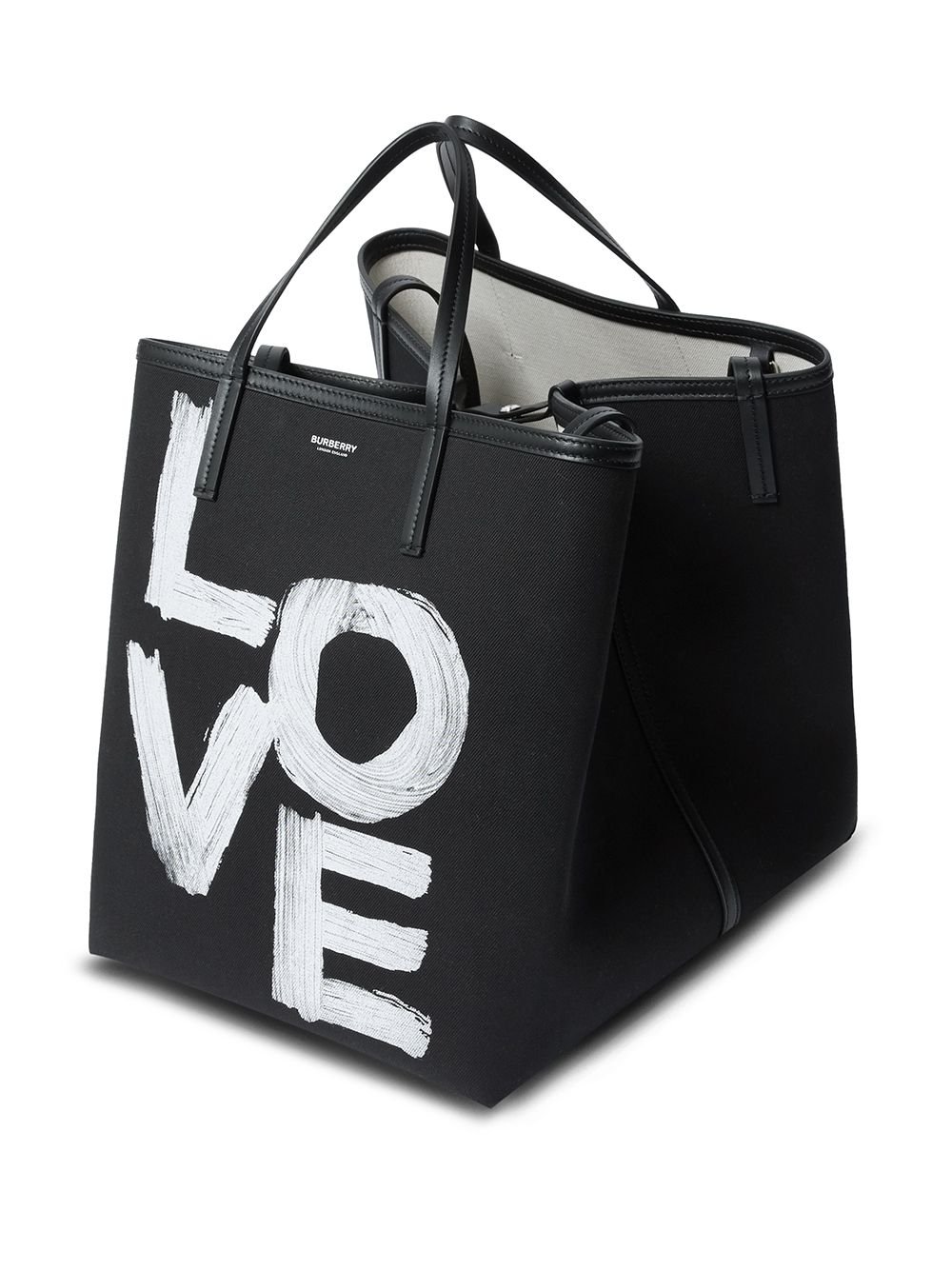 Burberry medium love-print beach tote — view 2