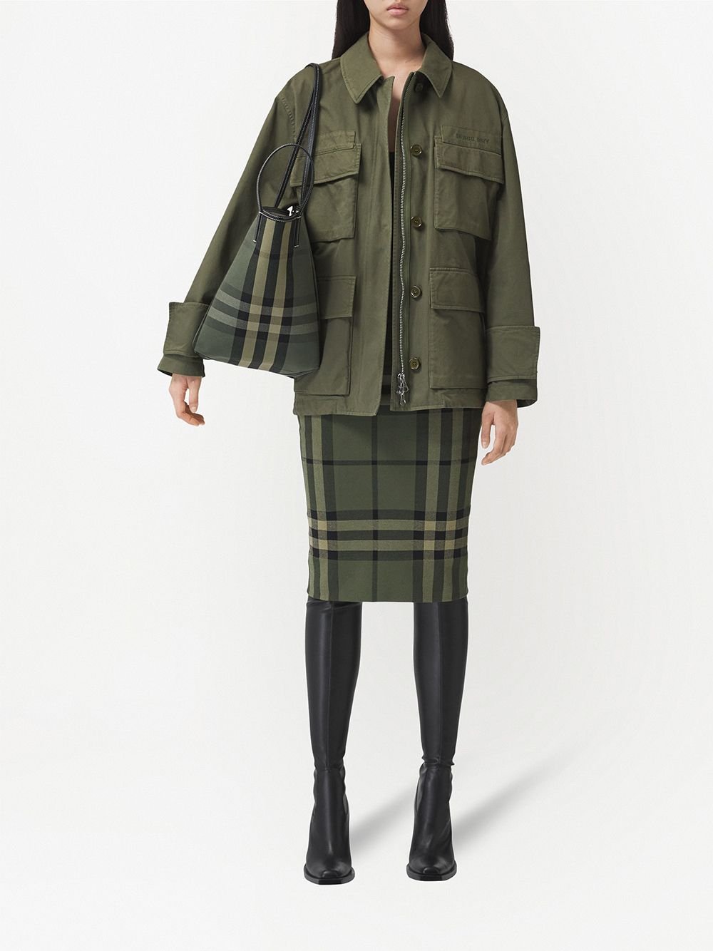 Burberry check-print tote bag — view 5