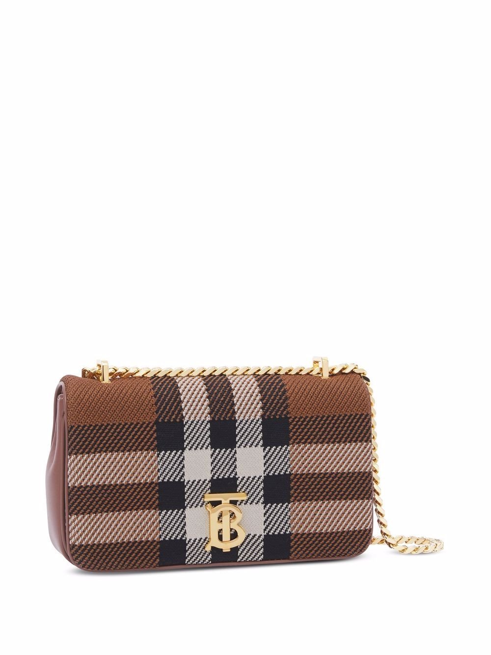 Burberry small Lola knitted check crossbody bag — view 3