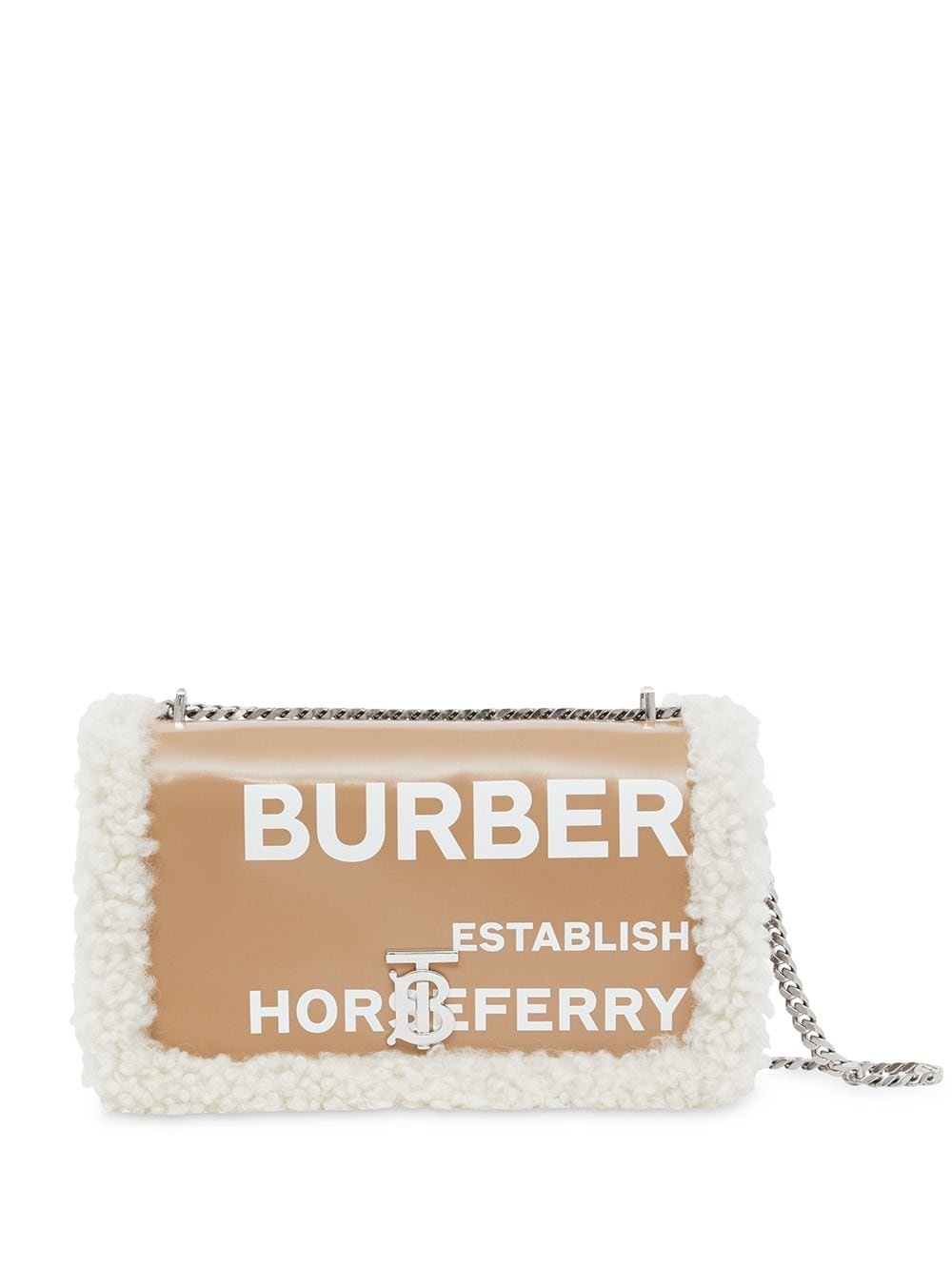 Burberry shearling-trim Lola bag