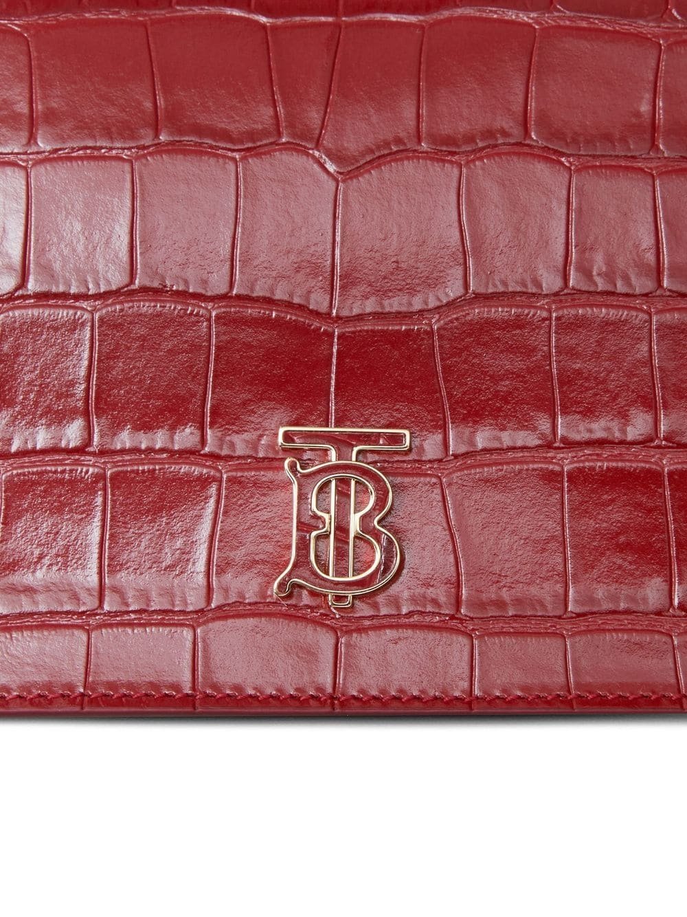 Burberry TB plaque embossed leather mini bag — view 3