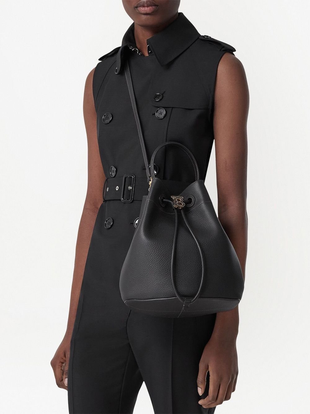 Burberry TB plaque embossed leather mini bag — view 5