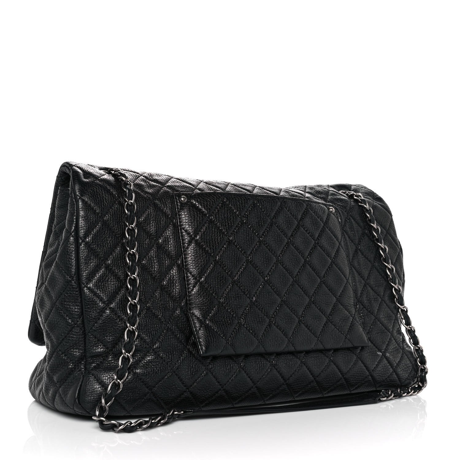 Chanel Calfskin Quilted XXL Travel Flap Bag Black — view 2
