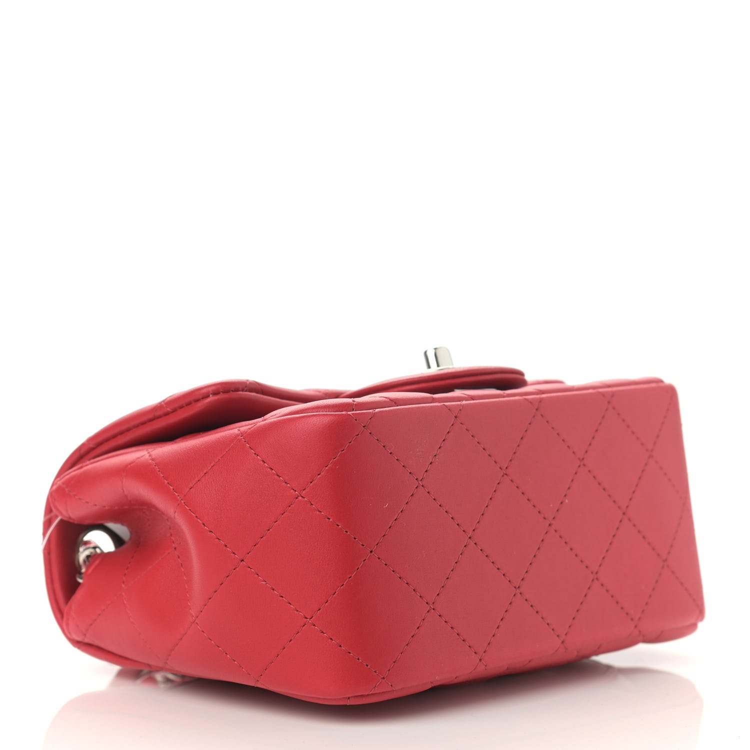 Chanel Lambskin Quilted Mini Square Flap Red — view 3