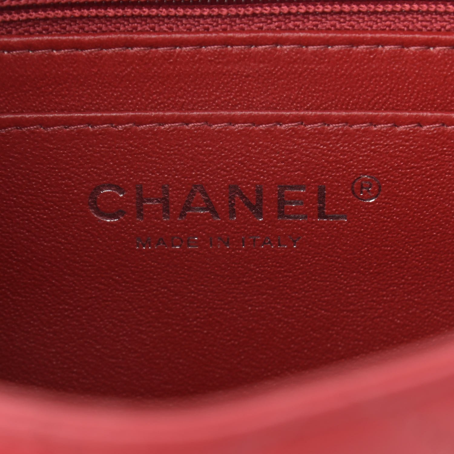 Chanel Lambskin Quilted Mini Square Flap Red — view 5