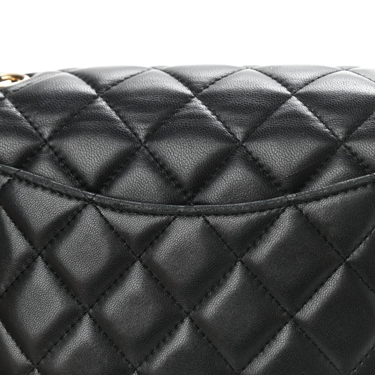 Chanel Lambskin Quilted Mini Rectangular Flap Black — view 4