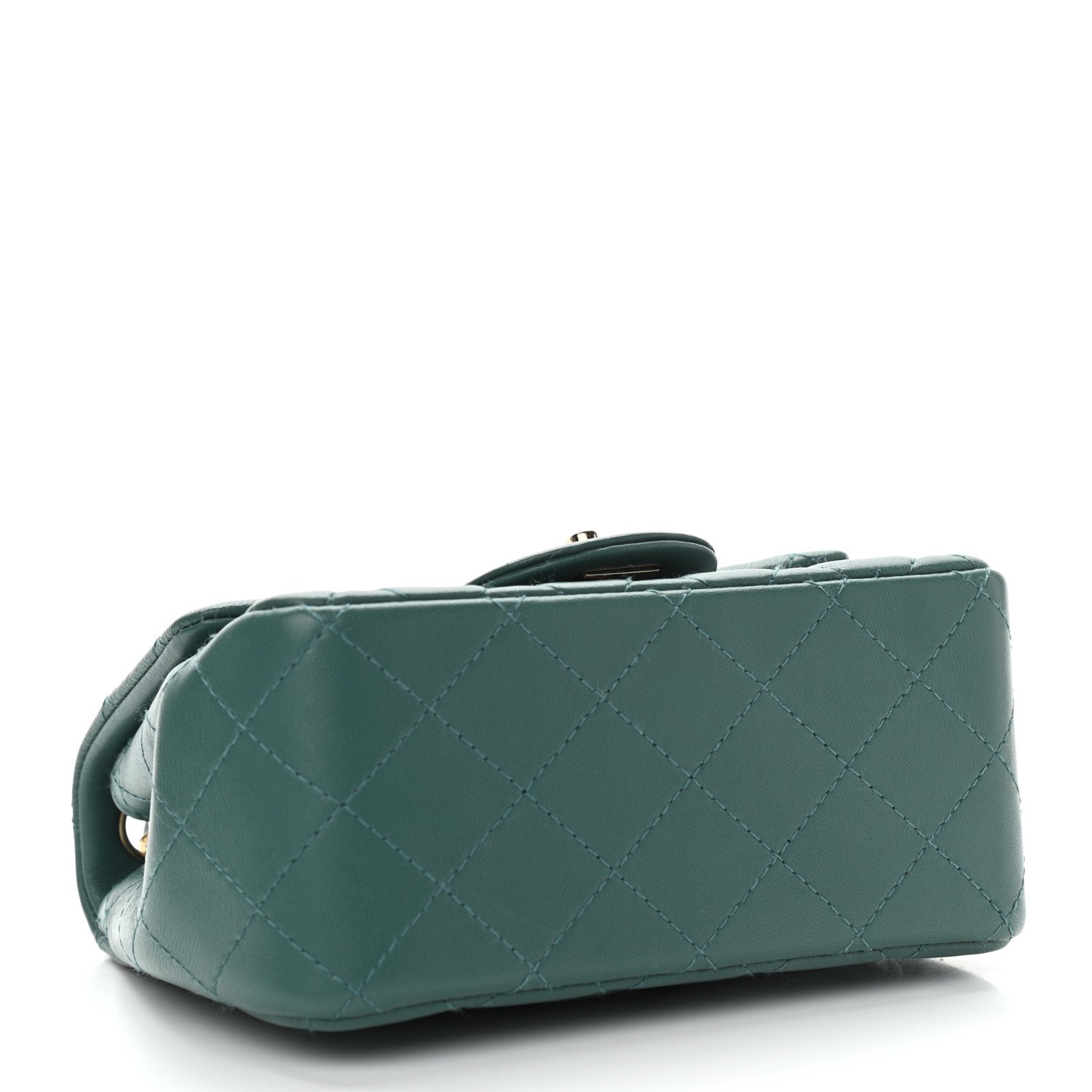 Chanel Lambskin Quilted Mini Square Flap Green — view 3