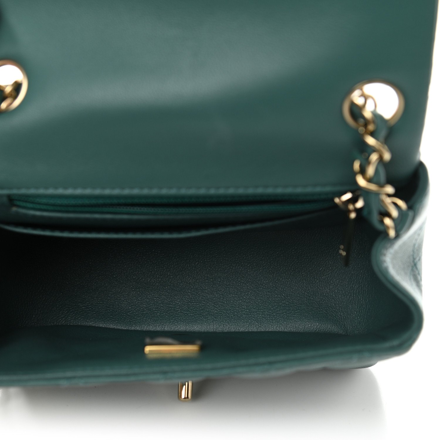 Chanel Lambskin Quilted Mini Square Flap Green — view 4