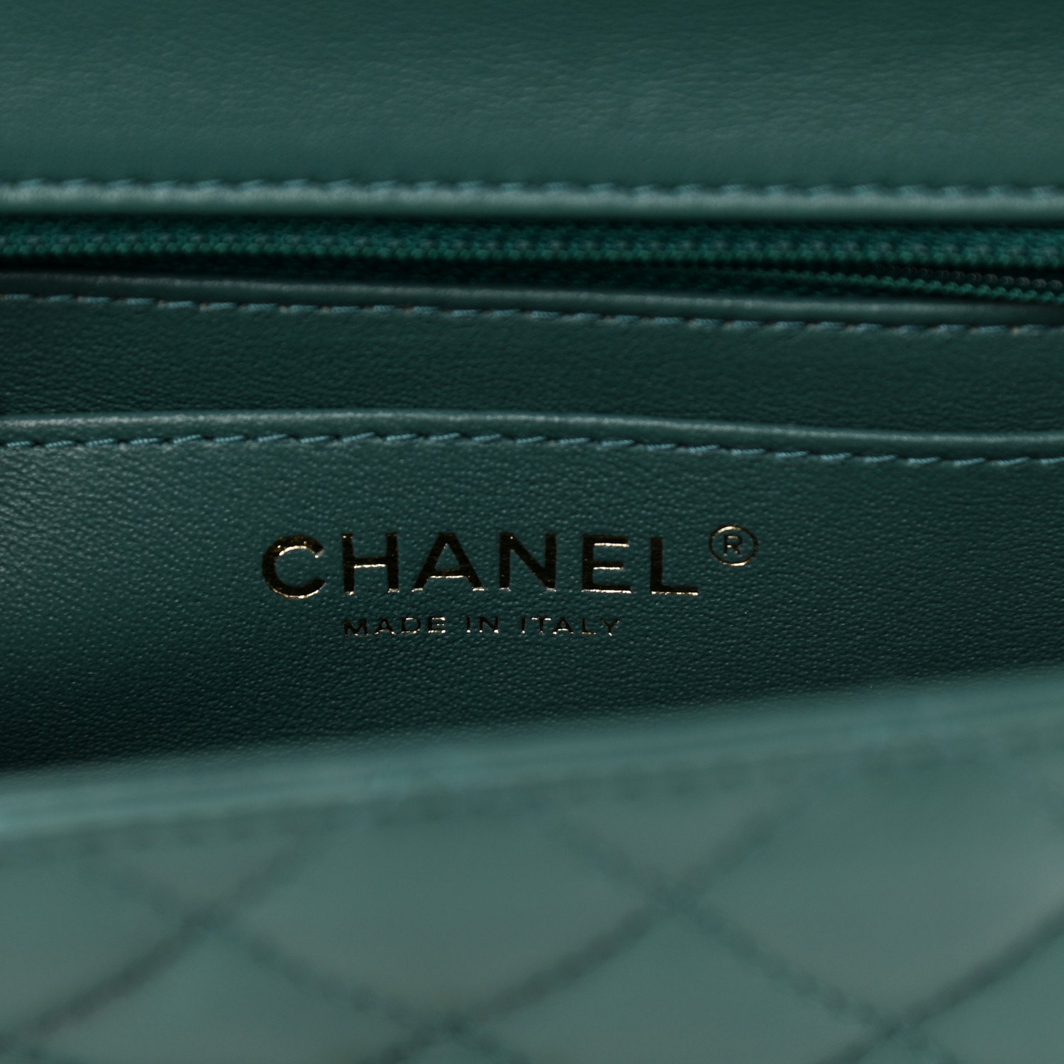 Chanel Lambskin Quilted Mini Square Flap Green — view 5