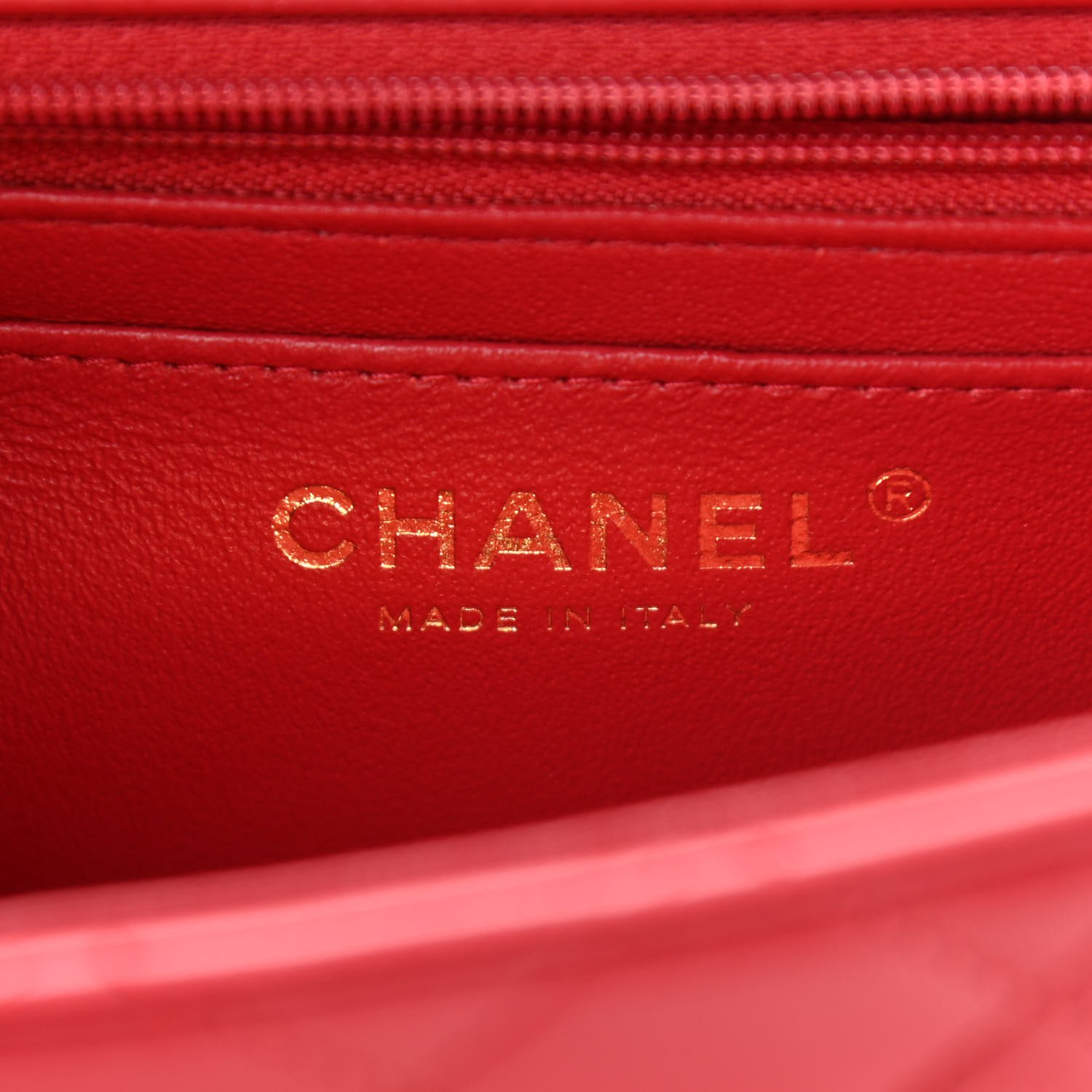 Chanel Lambskin Quilted Mini Top Handle Rectangular Flap Red — view 4