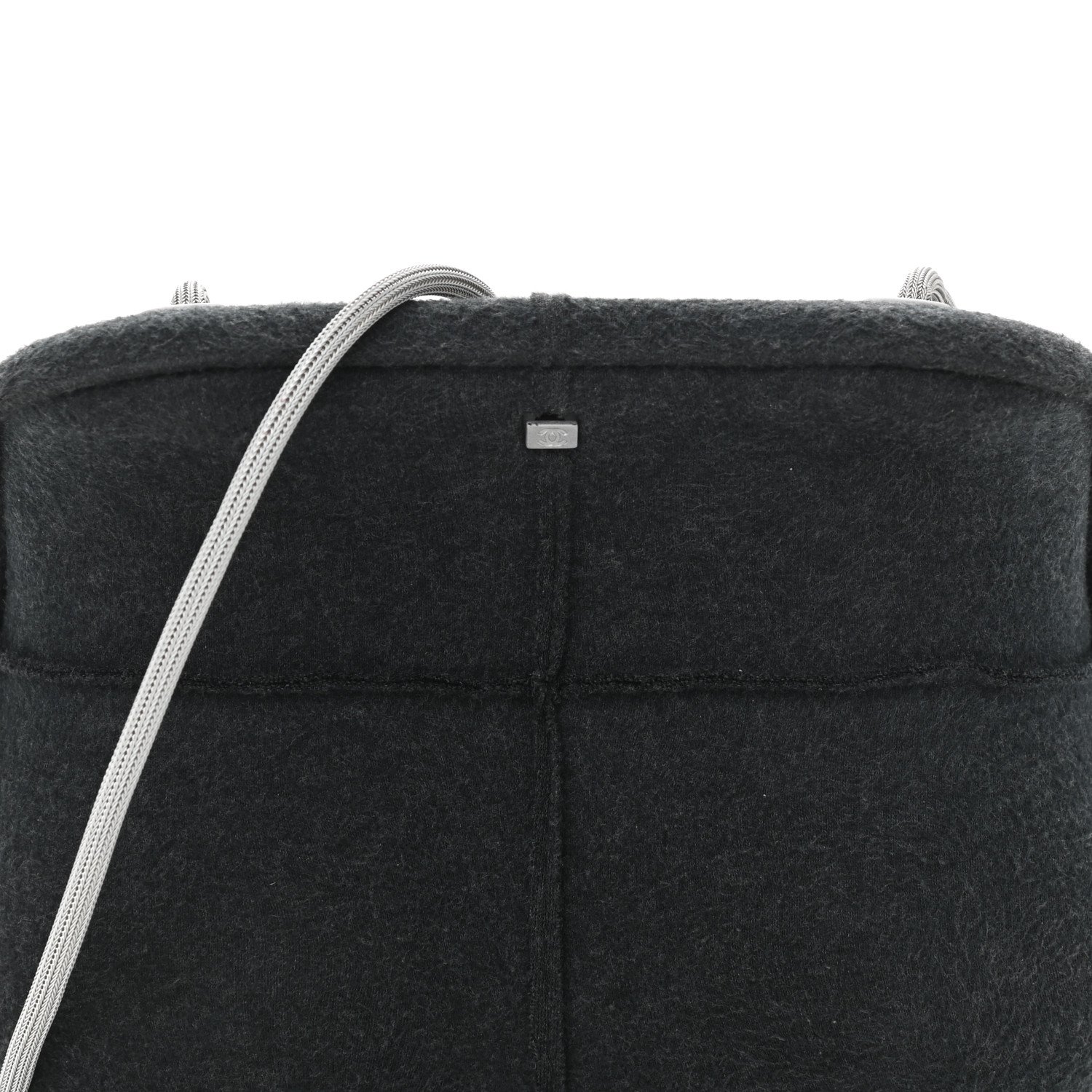 Chanel Felt Millennium 2005 Hard Case Crossbody Bag Grey — view 3