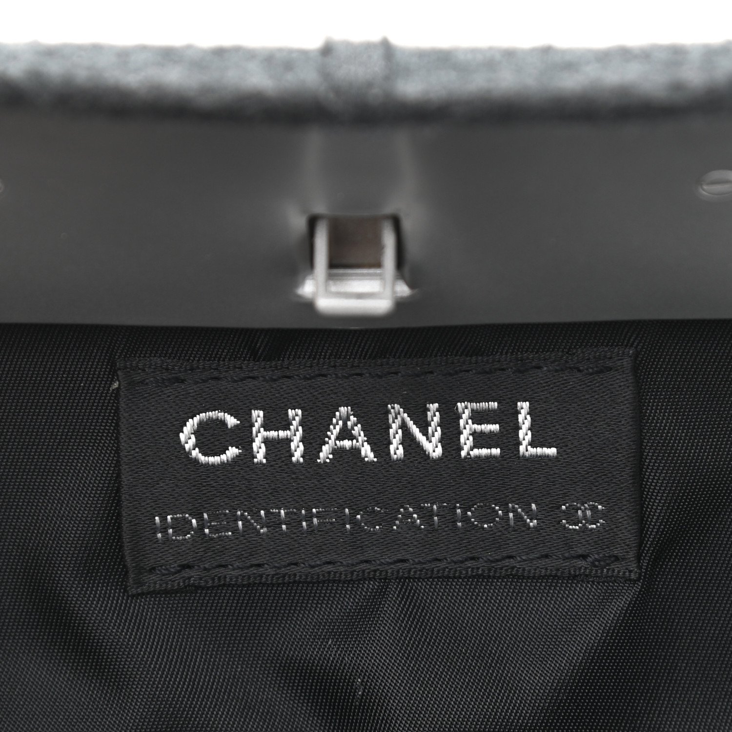 Chanel Felt Millennium 2005 Hard Case Crossbody Bag Grey — view 5