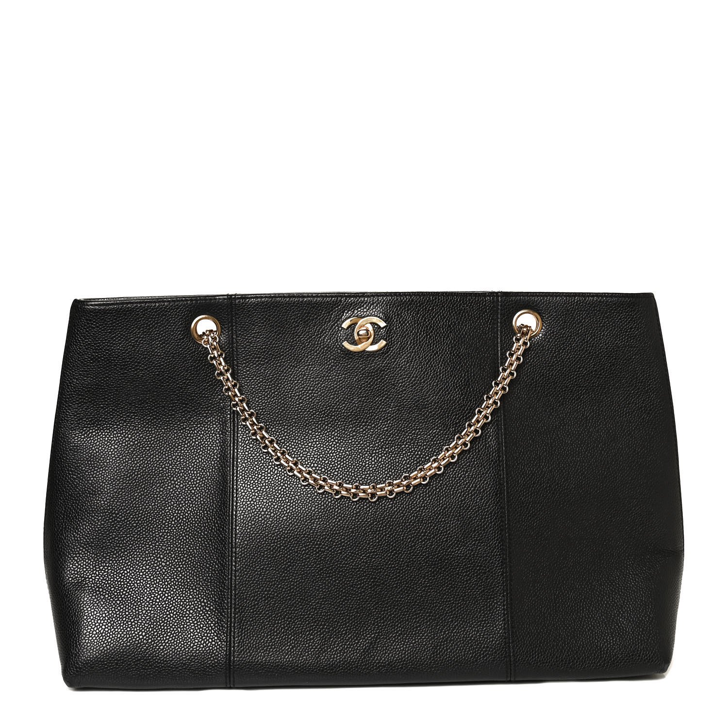 Chanel Caviar CC Shopping Tote Black