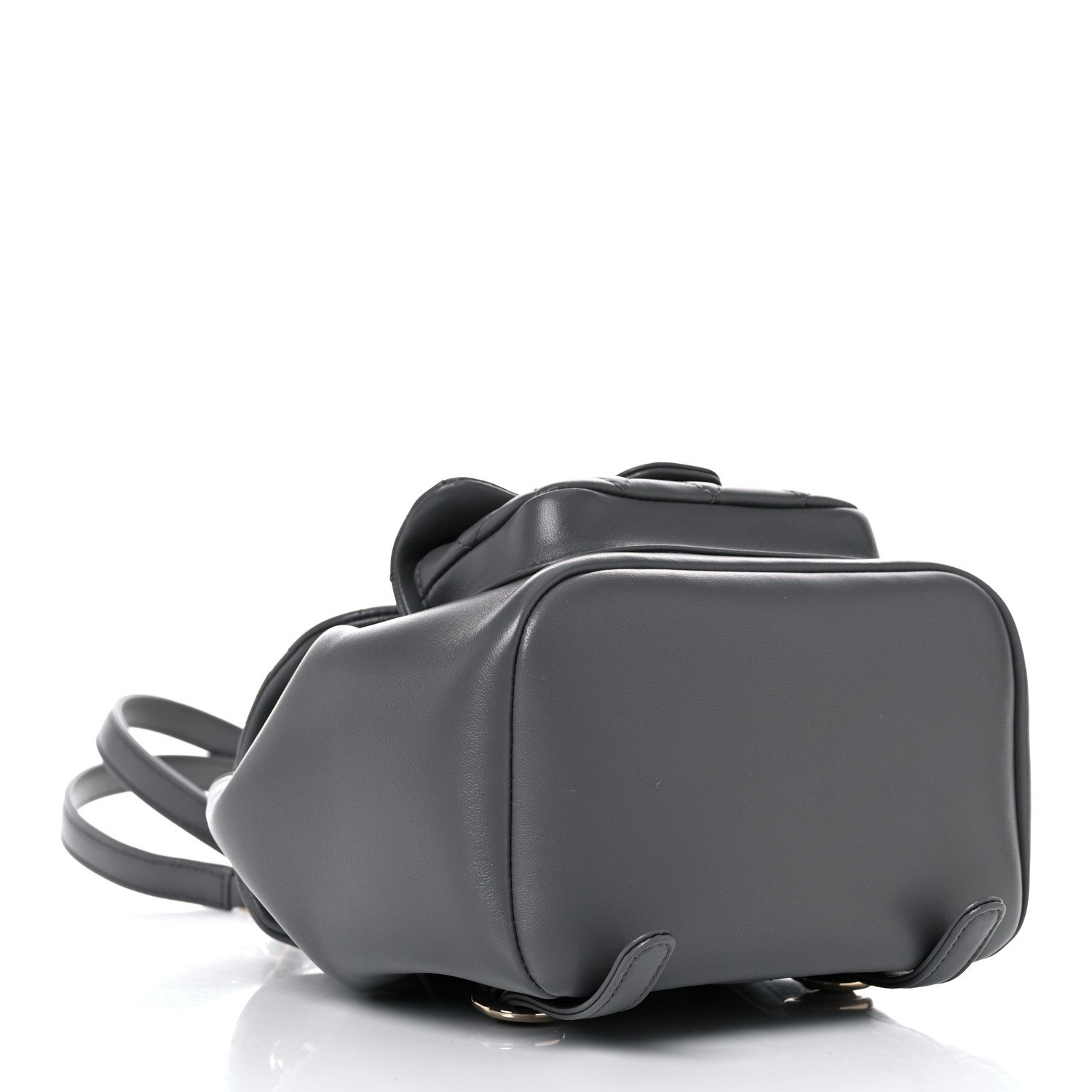 Chanel Lambskin Quilted Small Duma Drawstring Backpack Grey — view 4