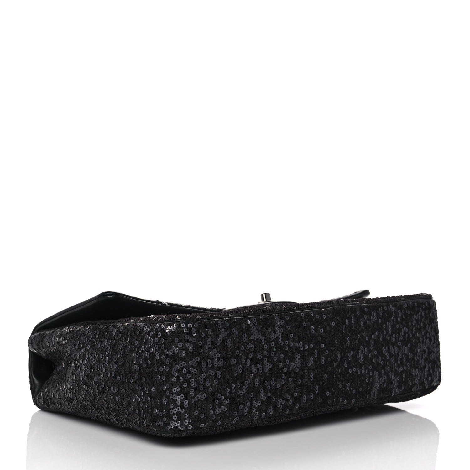 Chanel Sequin Lambskin Jumbo Moonlight on Water Flap Black — view 2