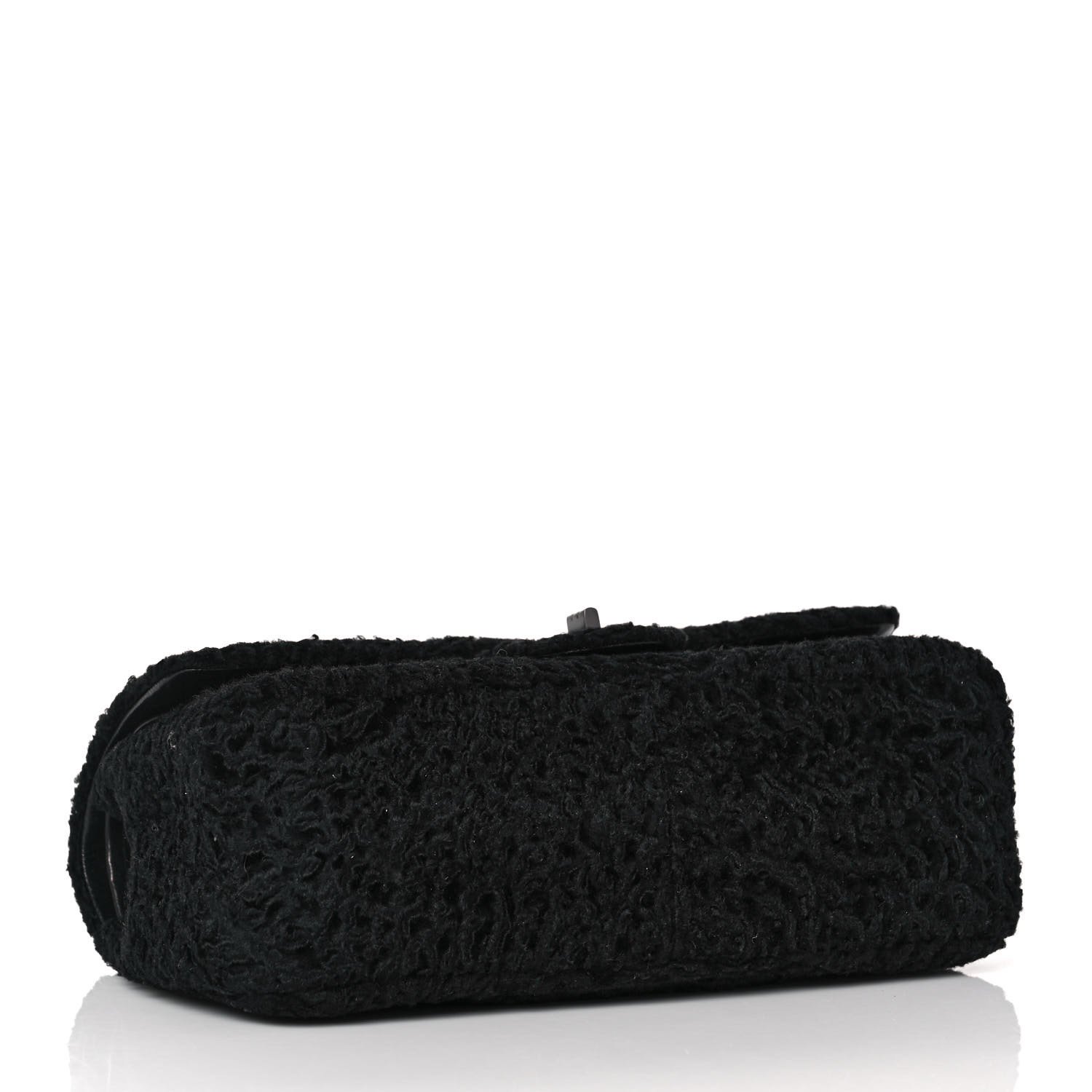 Chanel Persian Lamb Fur 2.55 Reissue 227 Flap Bag Black — view 4