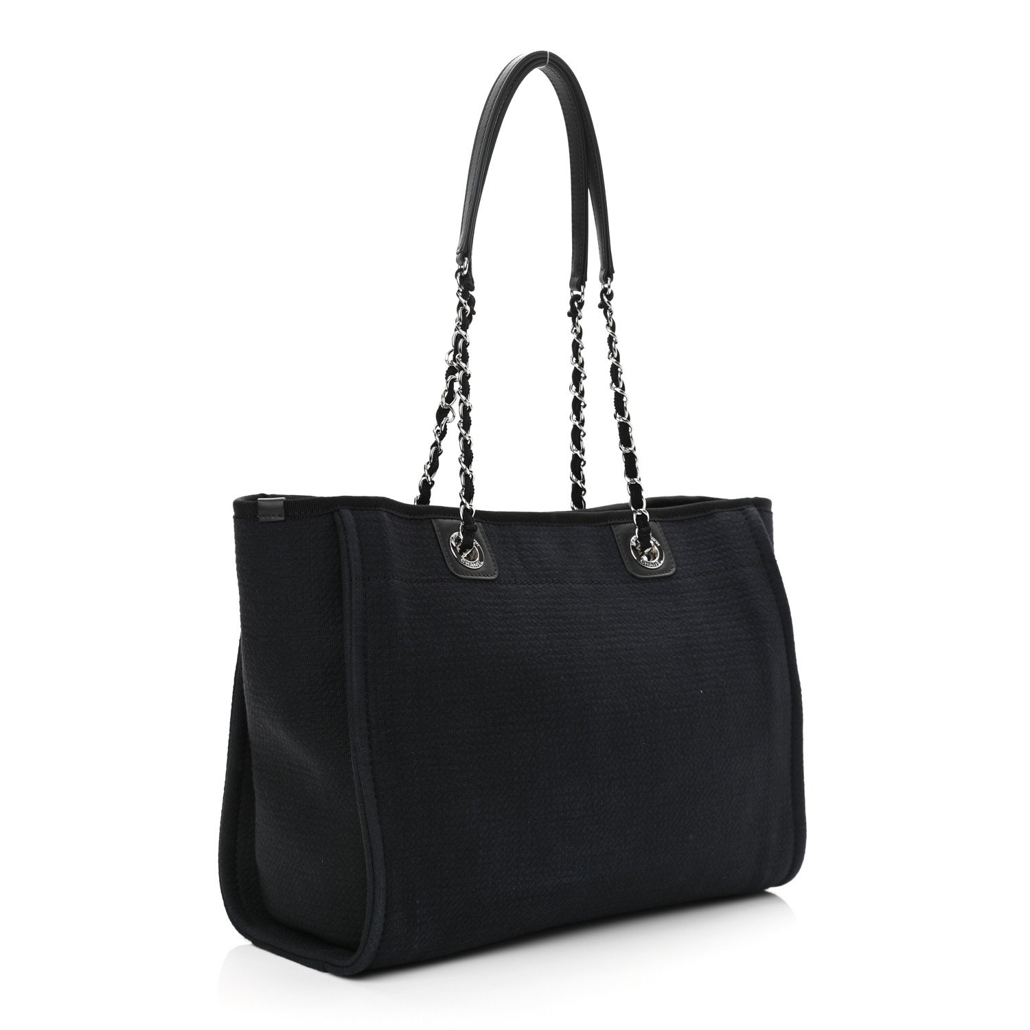 Chanel Mixed Fibers Small Deauville Tote Black — view 3
