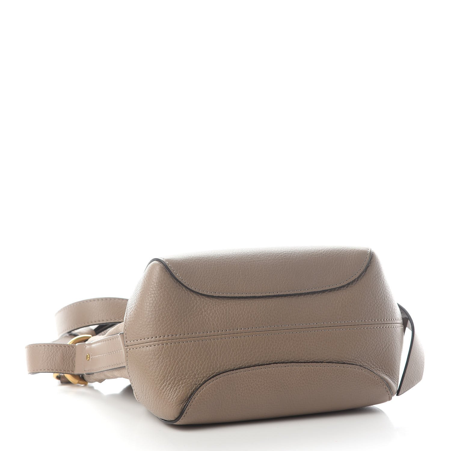Chloe Suede Calfskin Small Owen Bucket Bag Motty Grey — view 2