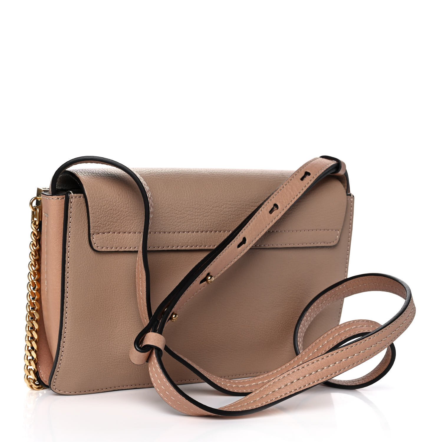 Chloe Goatskin Small Faye Shoulder Bag Biscotti Beige — view 2