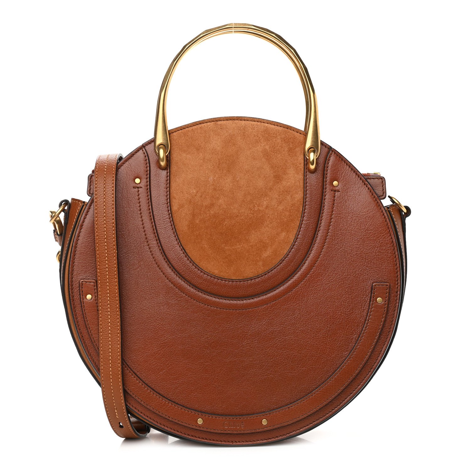 Chloe Calfskin Suede Medium Pixie Bag Saffron Red