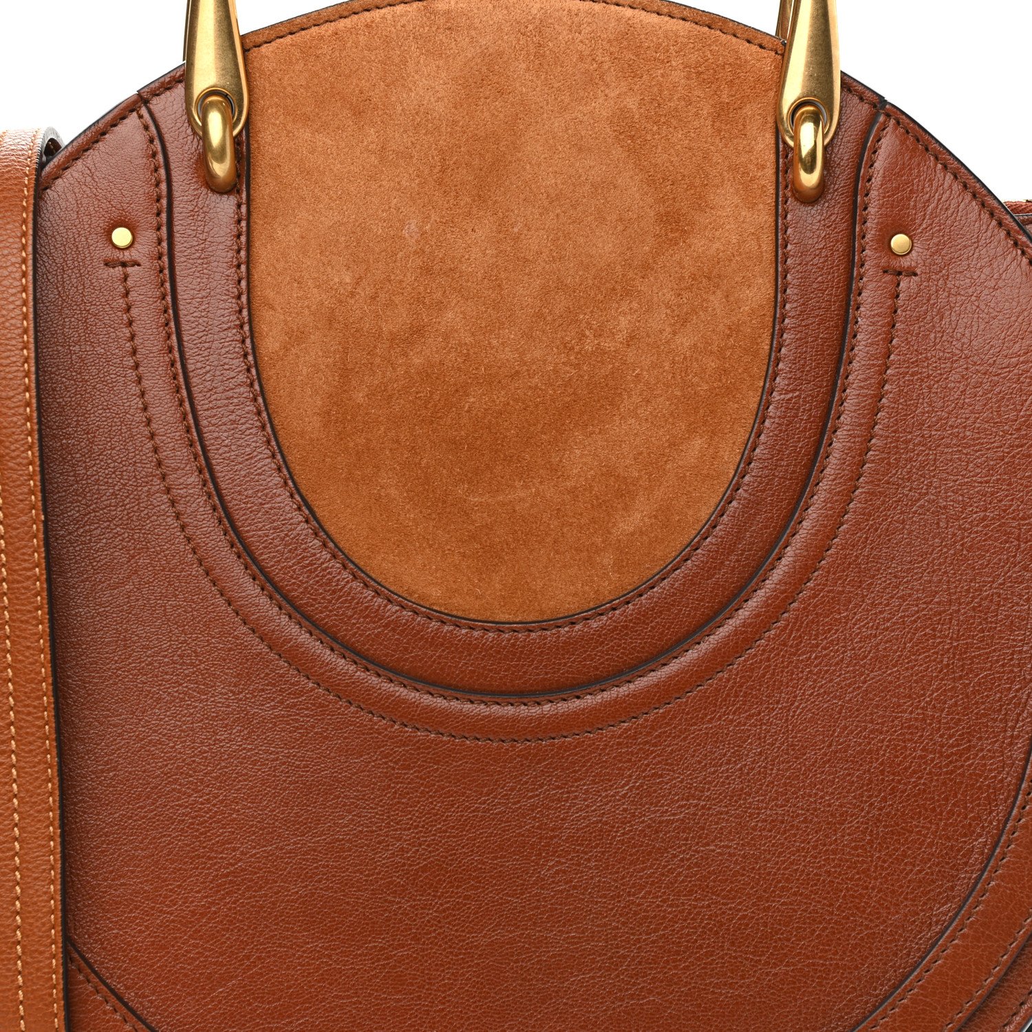 Chloe Calfskin Suede Medium Pixie Bag Saffron Red — view 3