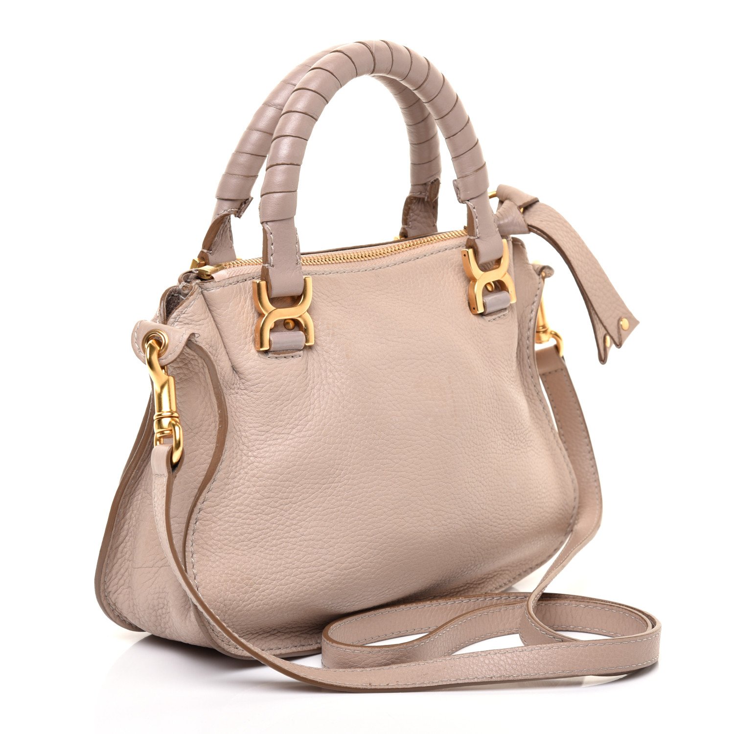 Chloe Calfskin Mini Marcie Satchel Nude — view 2