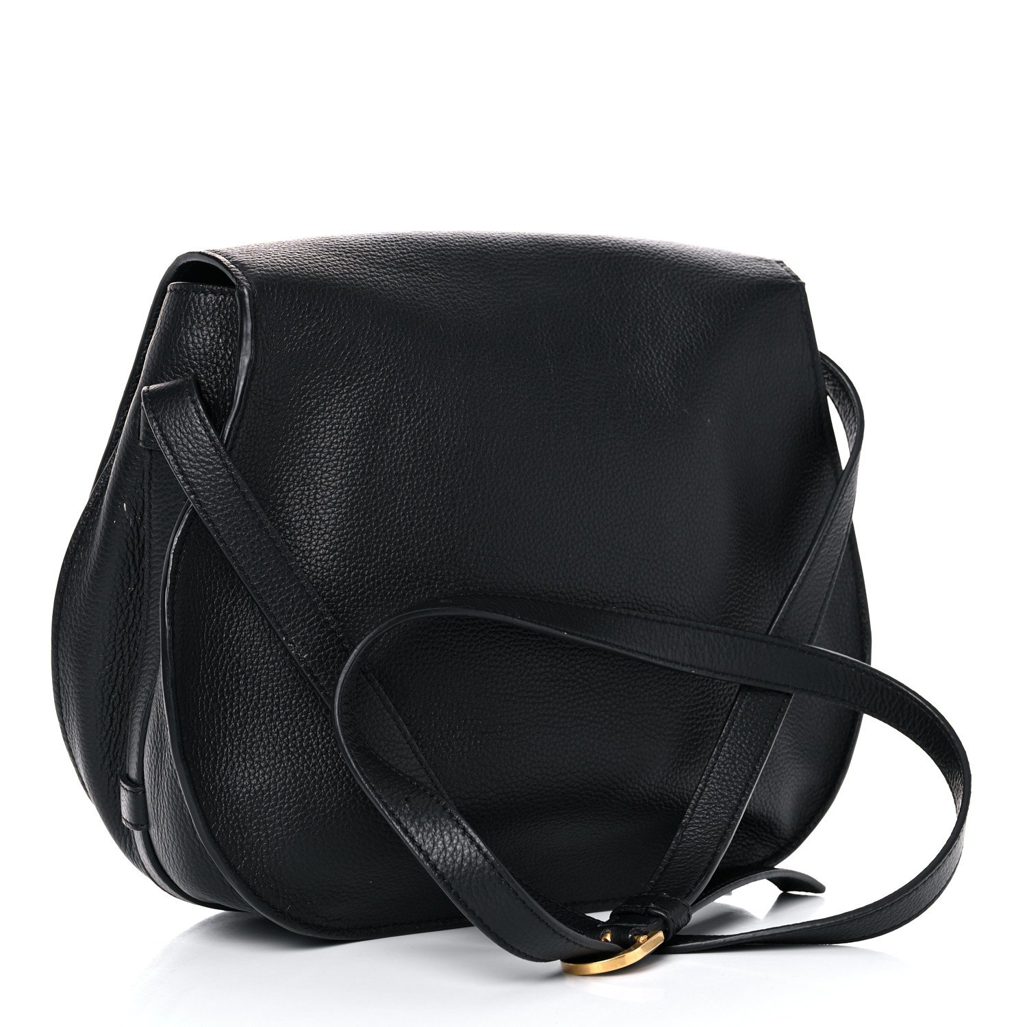 Chloe Calfskin Medium Marcie Round Crossbody Bag Black — view 3