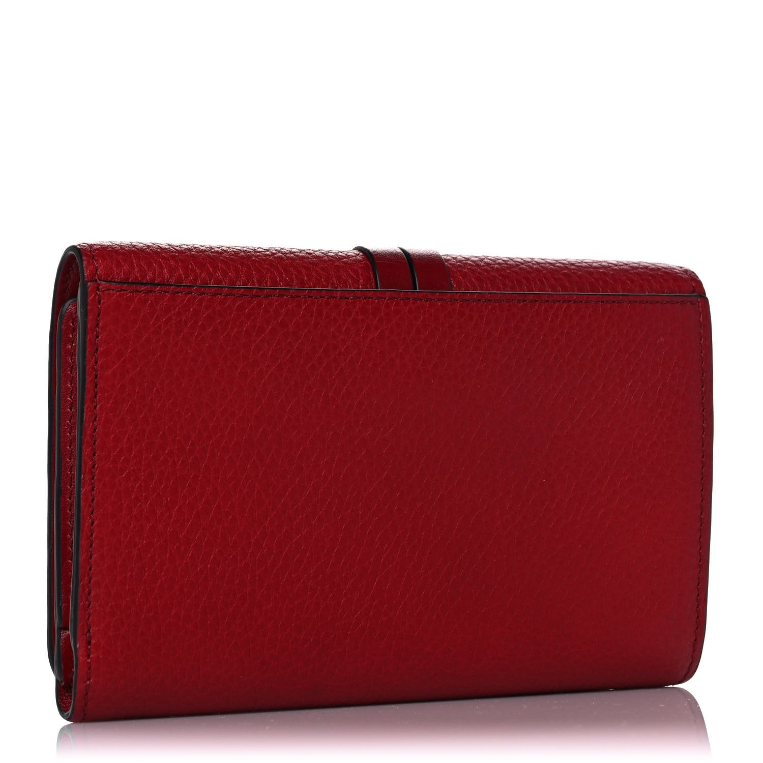 Chloe Calfskin Alphabet Compact Wallet Smoked Red — view 4