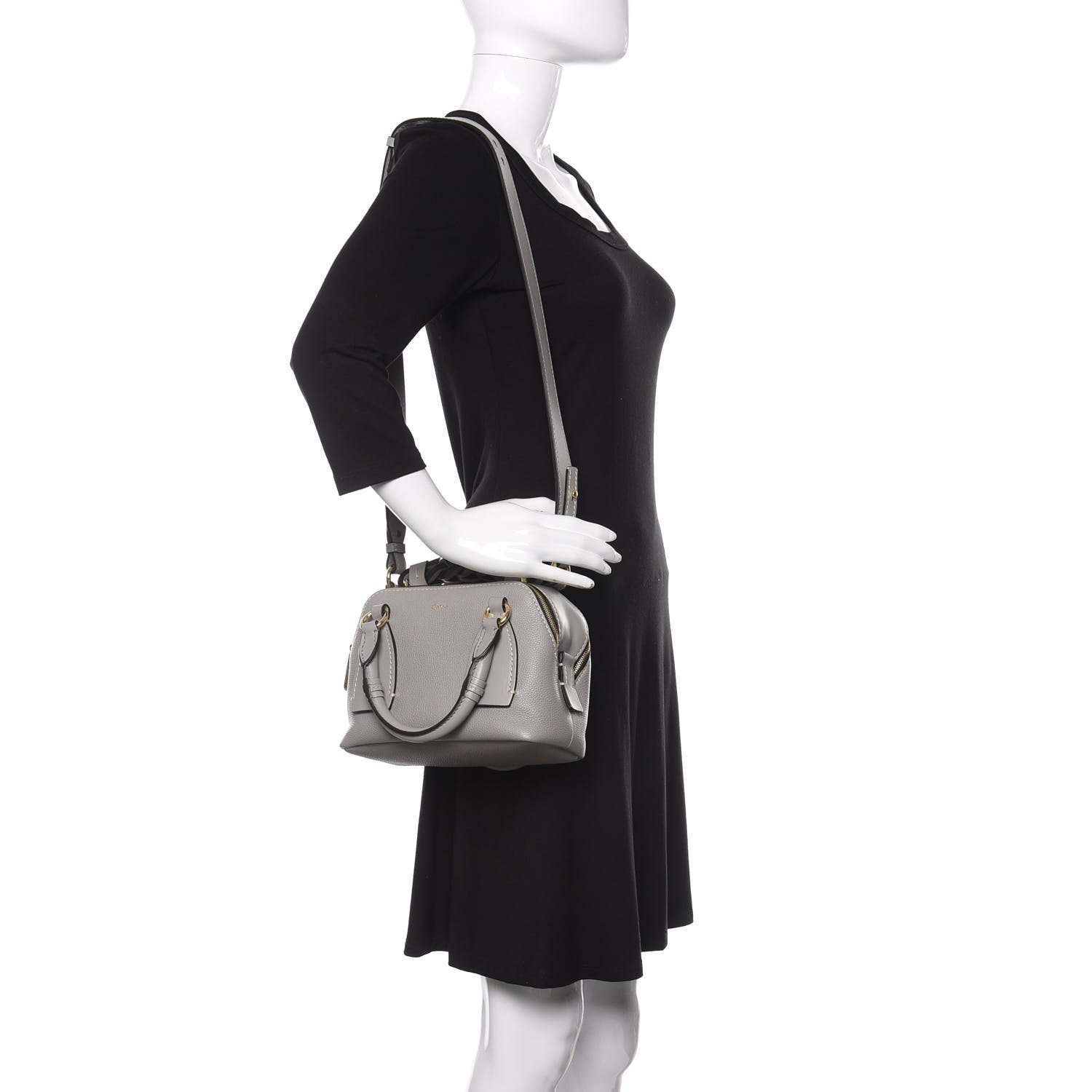 Chloe Calfskin Small Daria Stormy Grey — view 5