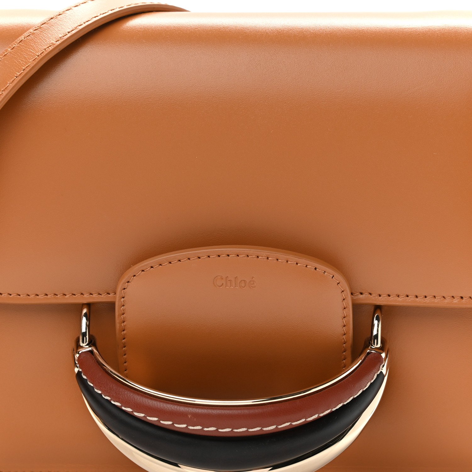 Chloe Calfskin Kattie Shoulder Bag Autumnal Brow — view 5