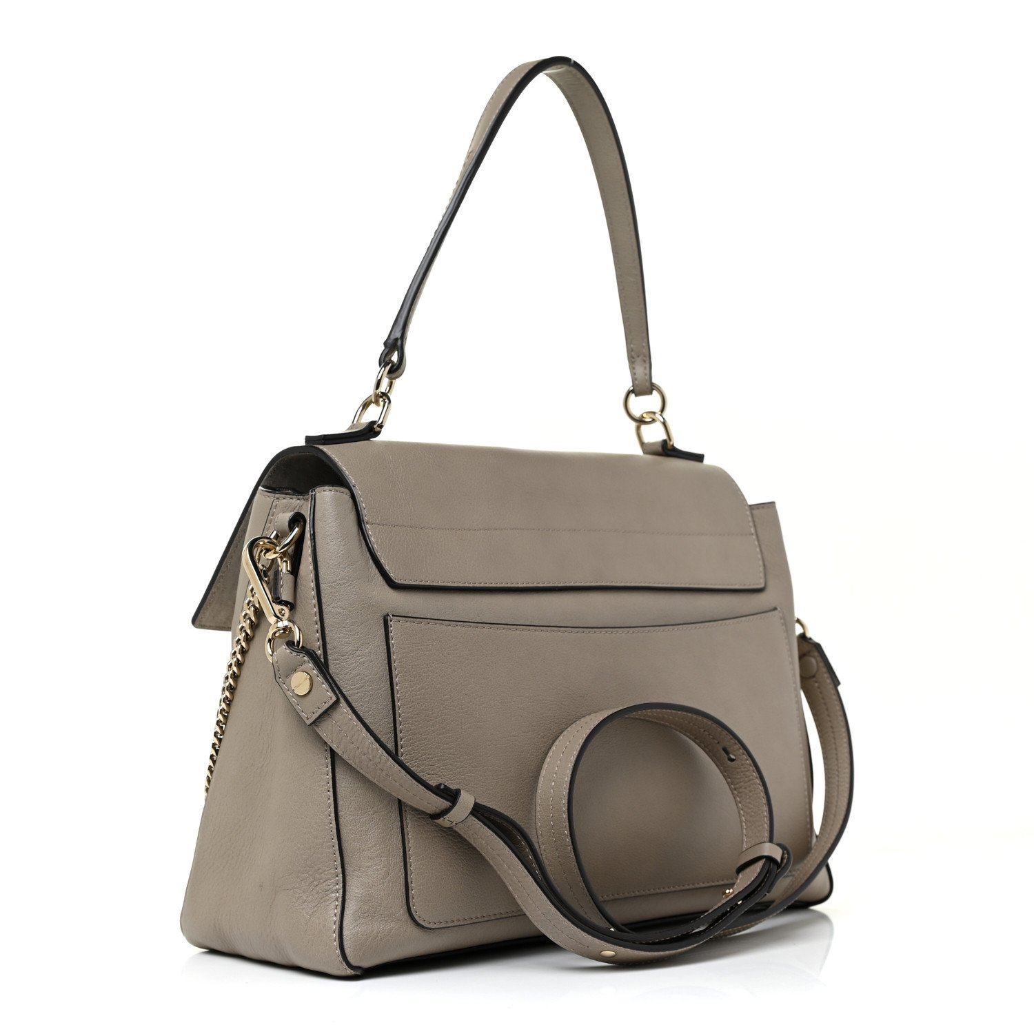 Chloe Calfskin Medium Faye Day Shoulder Bag Motty Grey — view 2