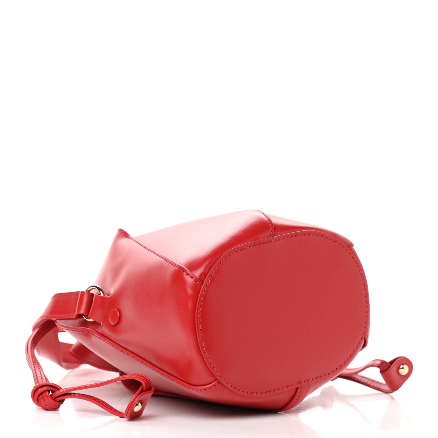 Chloe Smooth Calfskin Mini Tulip Bucket Bag Red — view 3
