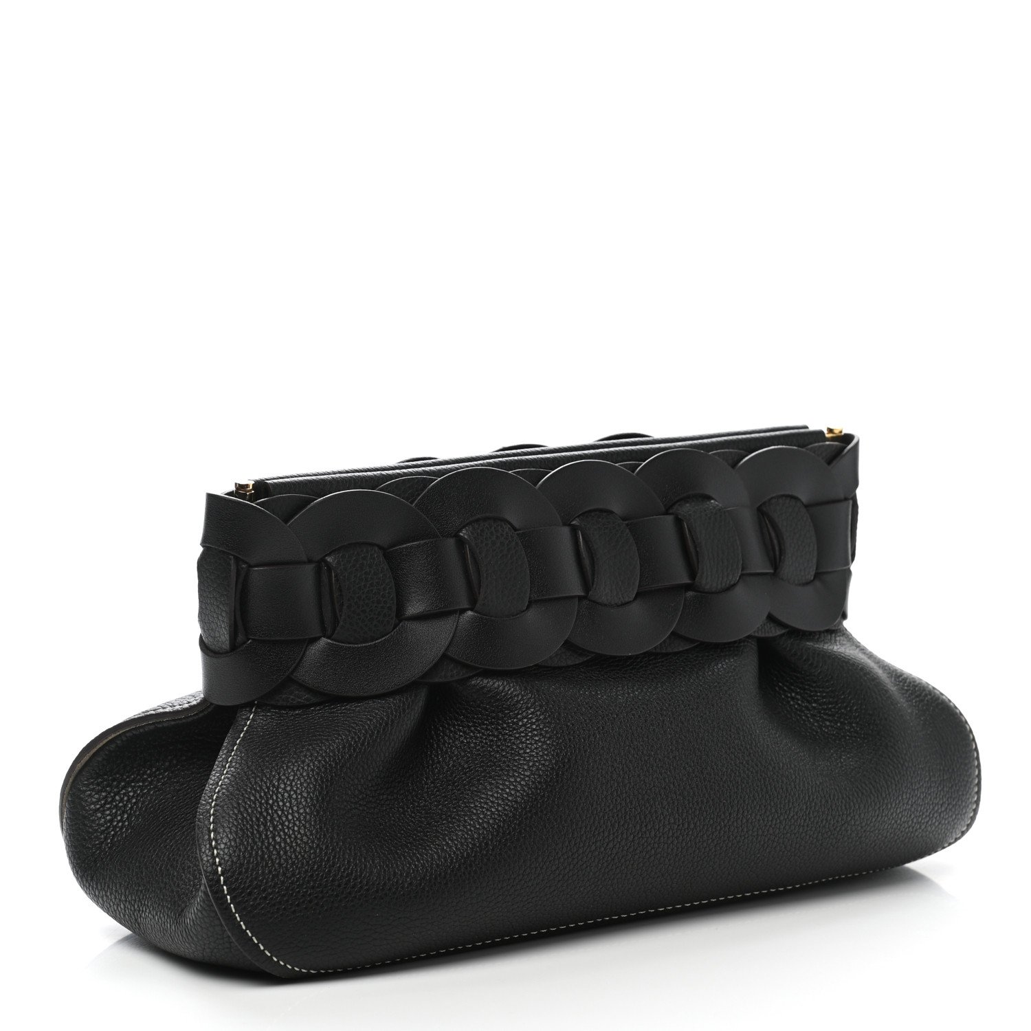 Chloe Grained Calfskin Darryl Clutch Black — view 3
