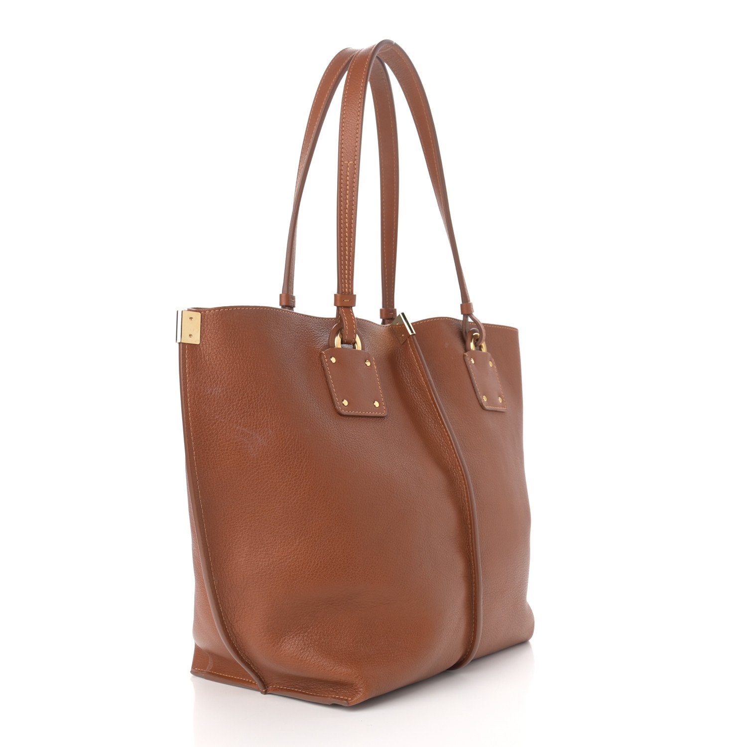 Chloe Calfskin Medium Vick Tote Caramel — view 3