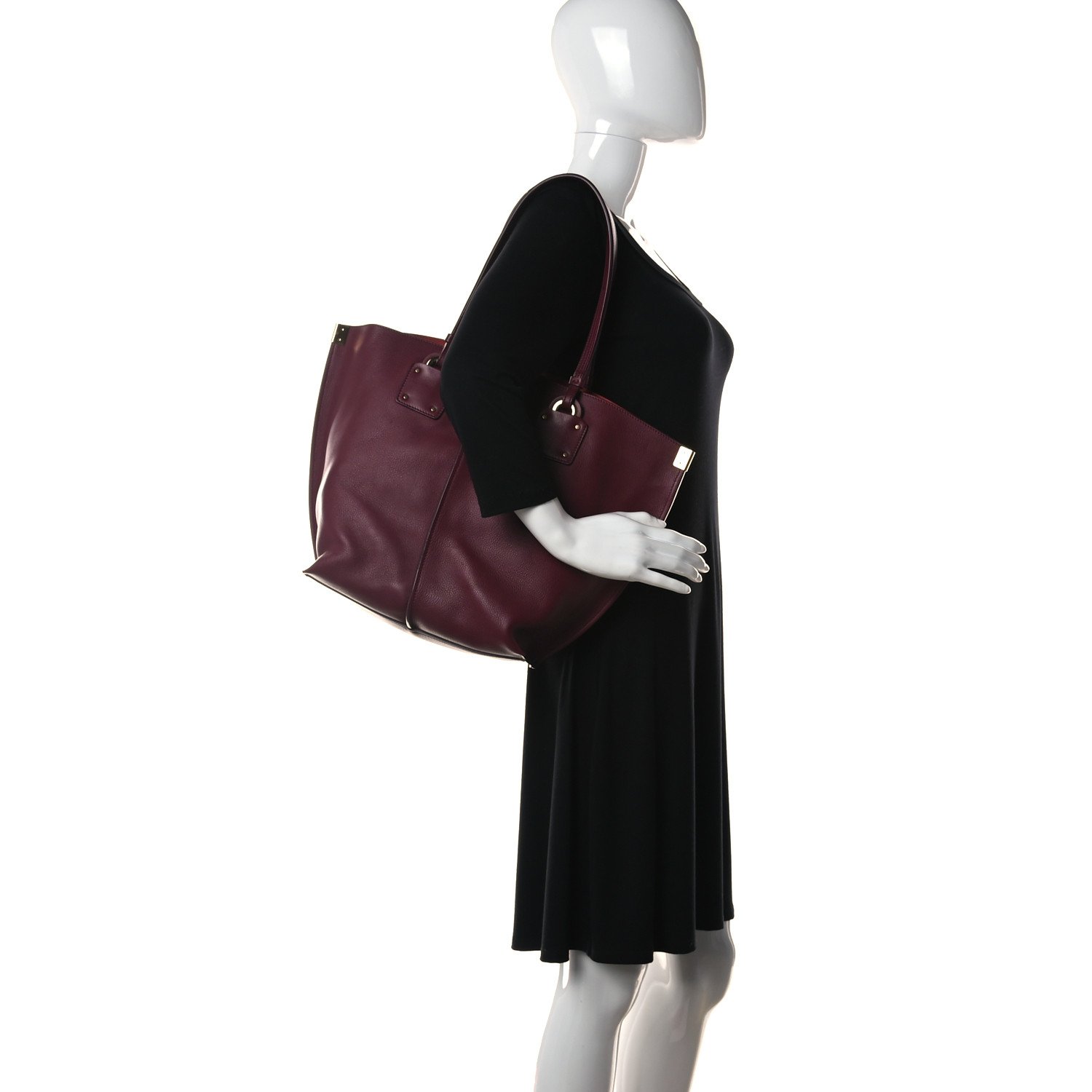 Chloe Smooth Calfskin Medium Vick Tote Burnt Mahogany — view 4