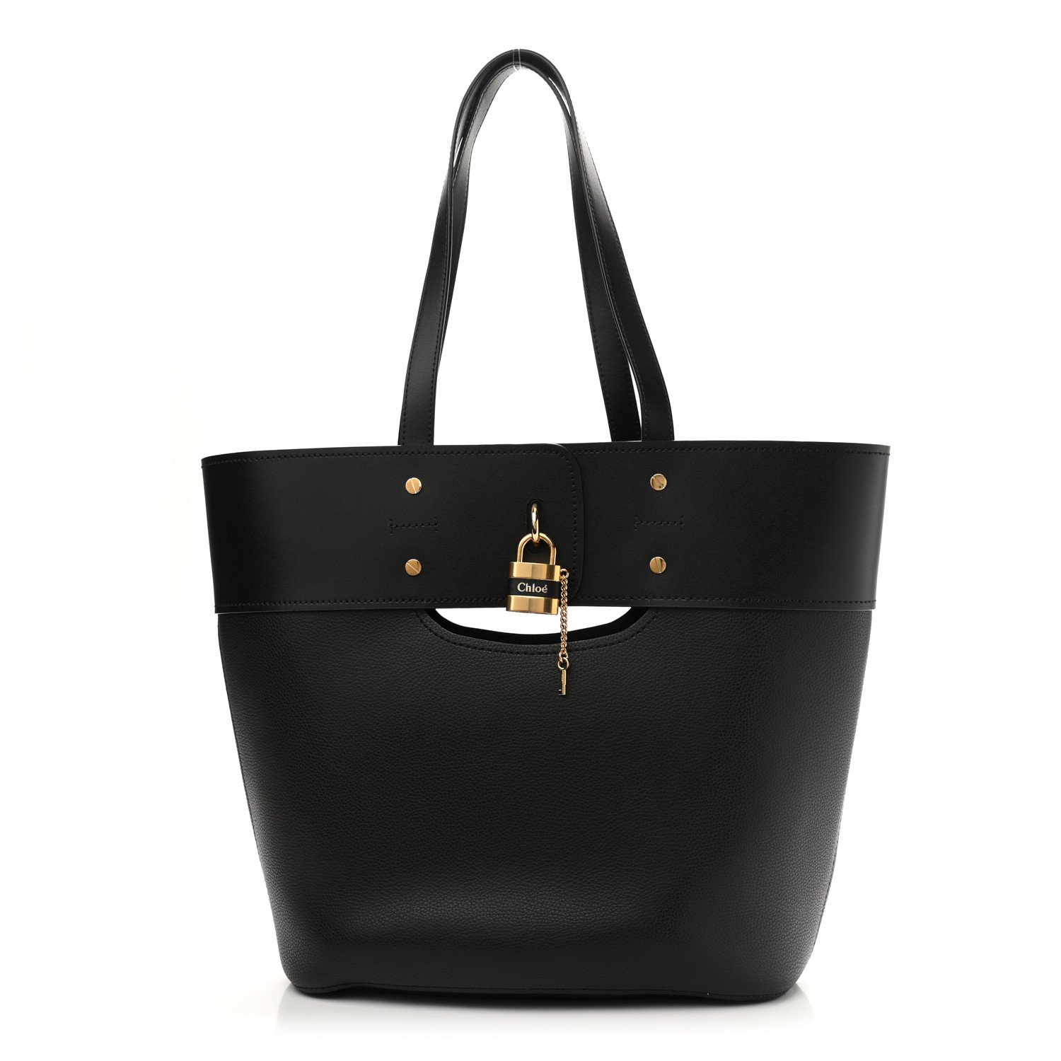 Chloe Smooth Grained Calfskin Medium Aby Tote Black — view 2